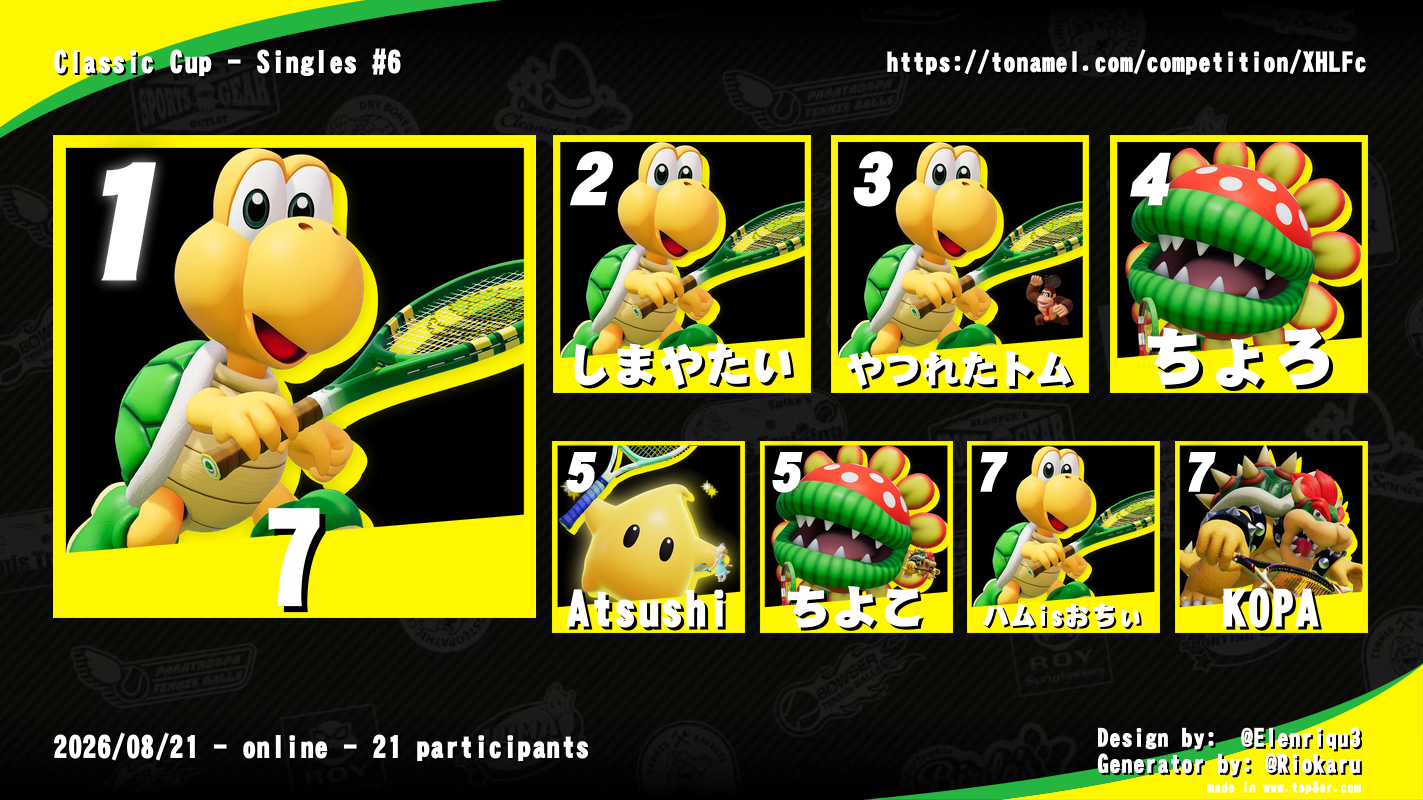 Classic Cup - Singles #6